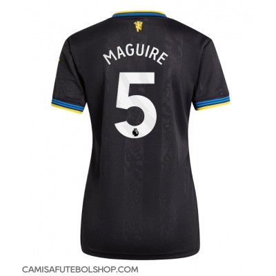 Camisa de time de futebol Manchester United Harry Maguire #5 Replicas 3º Equipamento Feminina 2025-26 Manga Curta Camisa de time de futebol Manchester United Harry Maguire #5 Replicas 3º Equipamento Feminina 2025-26 Manga Curta